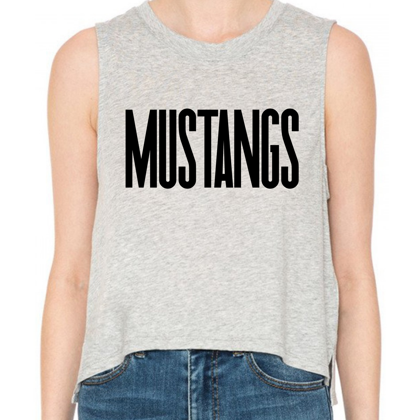GREY Cropped Tank - CUSTOM