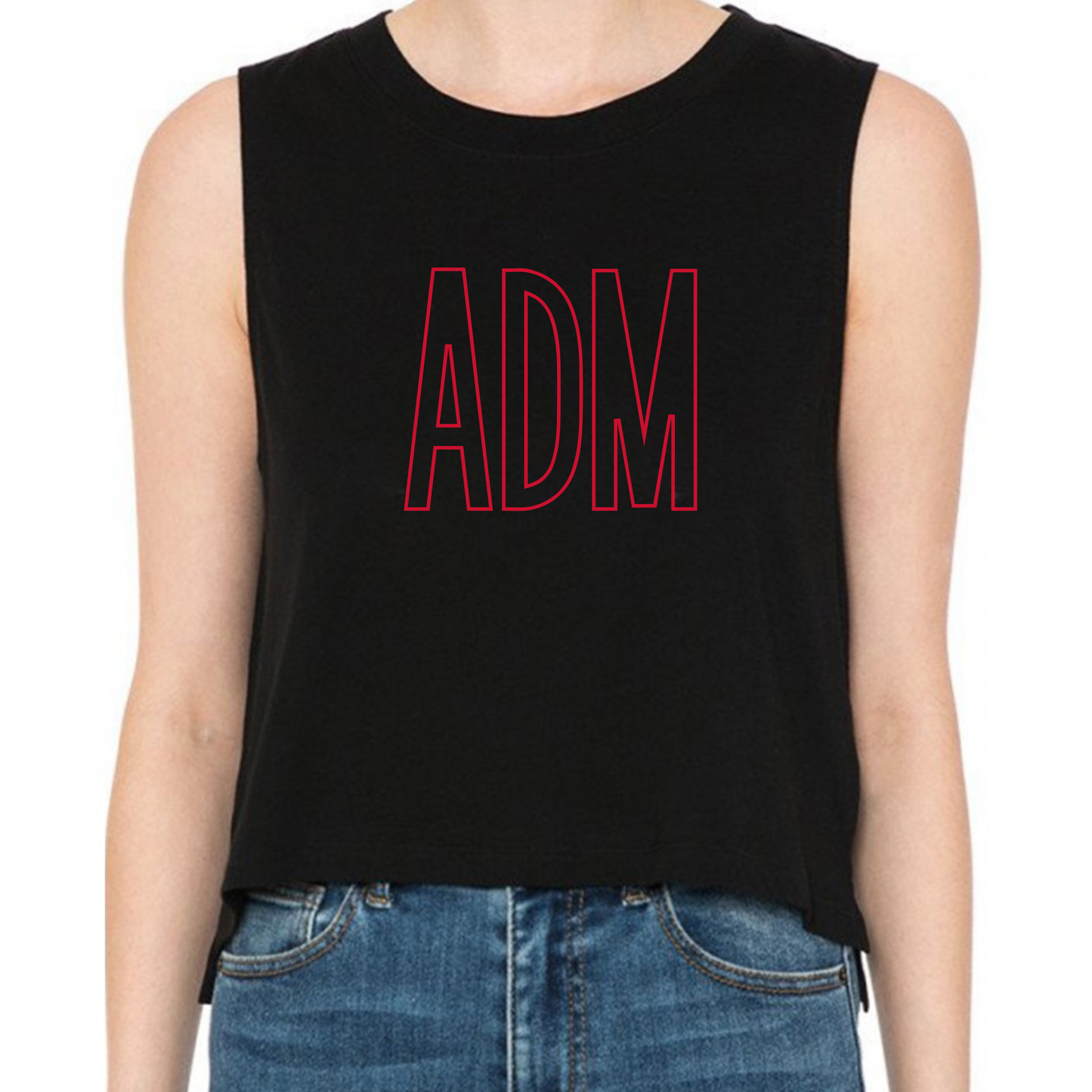 BLACK Cropped Tank - CUSTOM