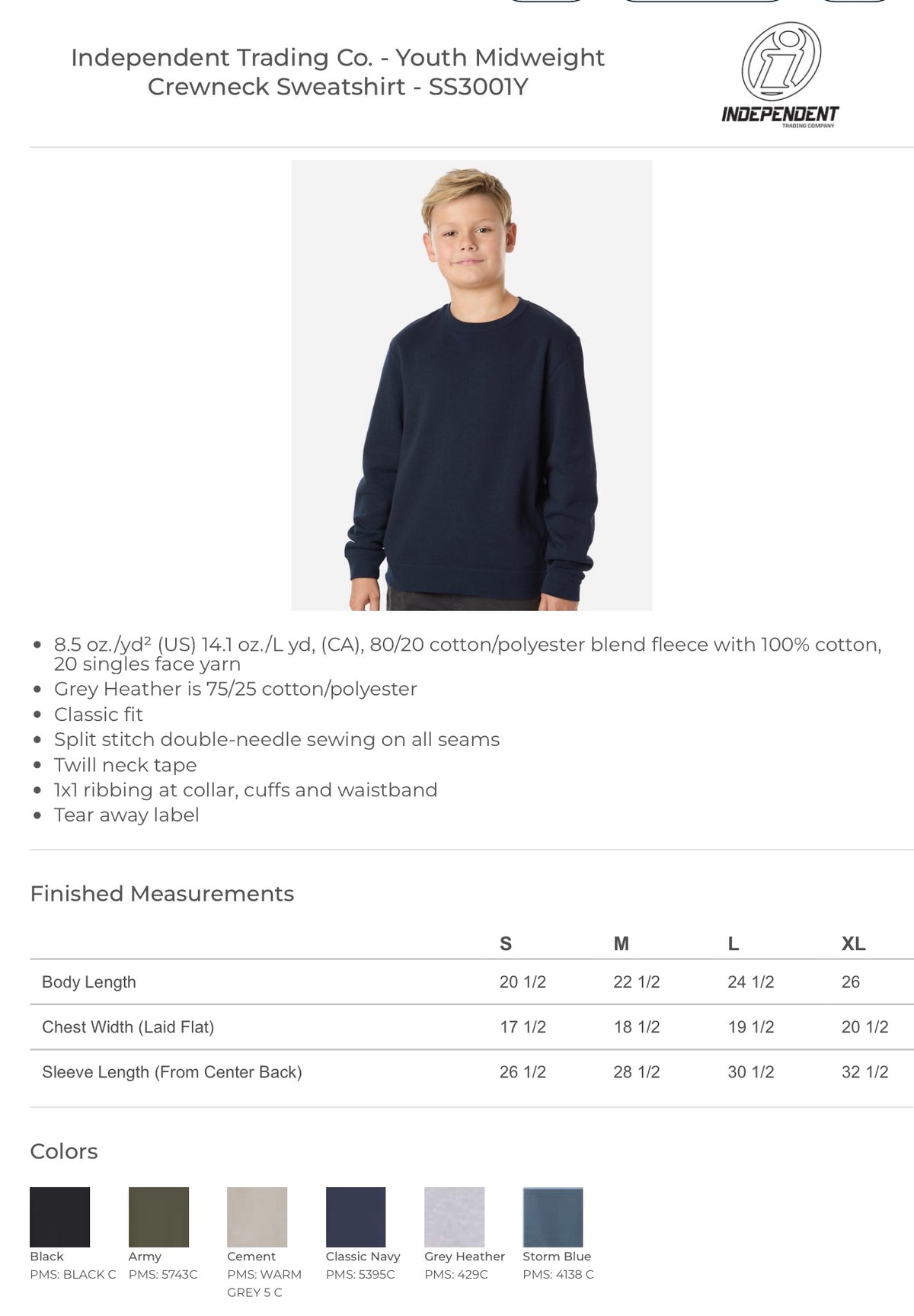 Striped DCG YOUTH Crewneck