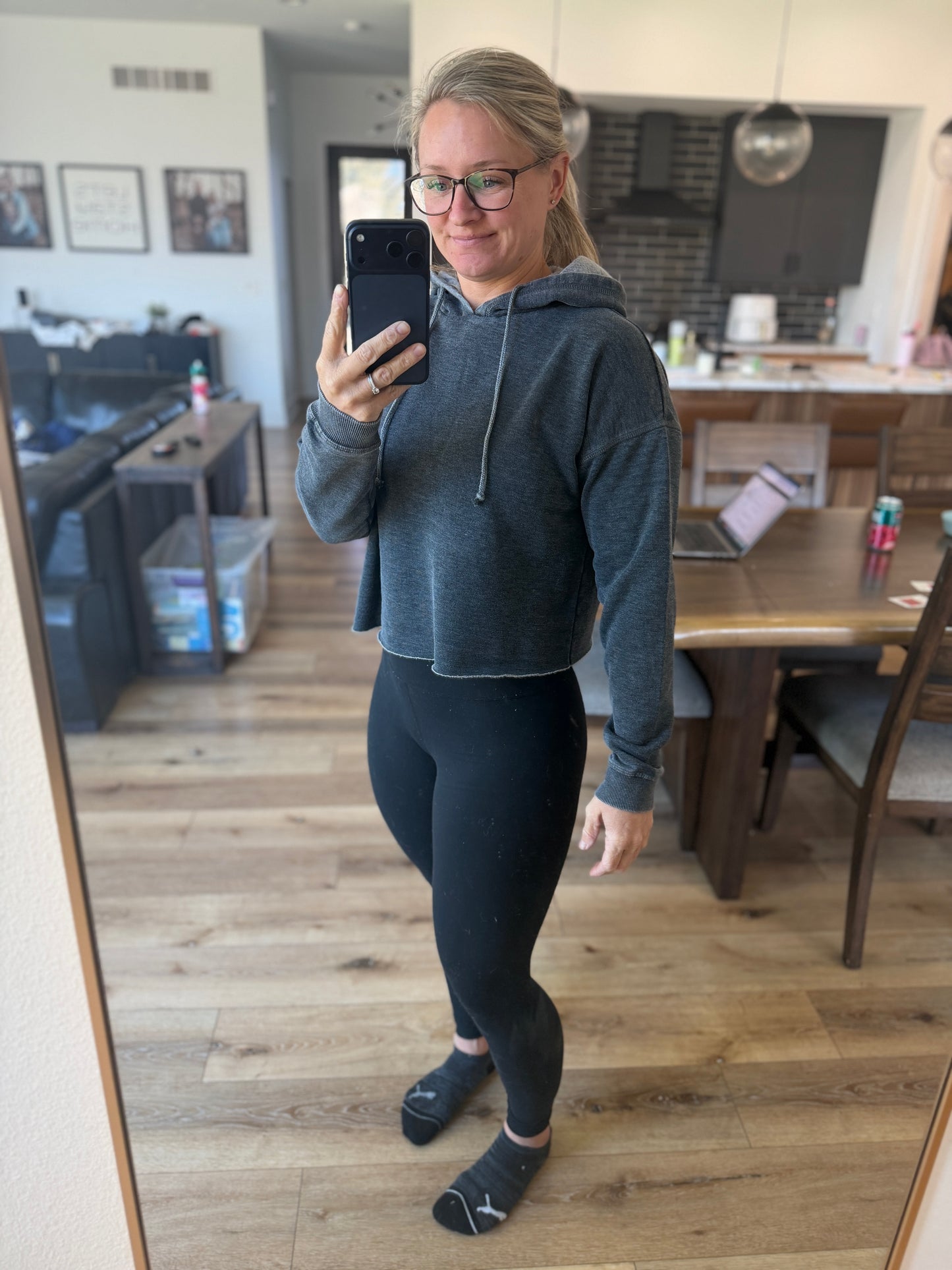 Chicka D Baseball Crop Hoodie