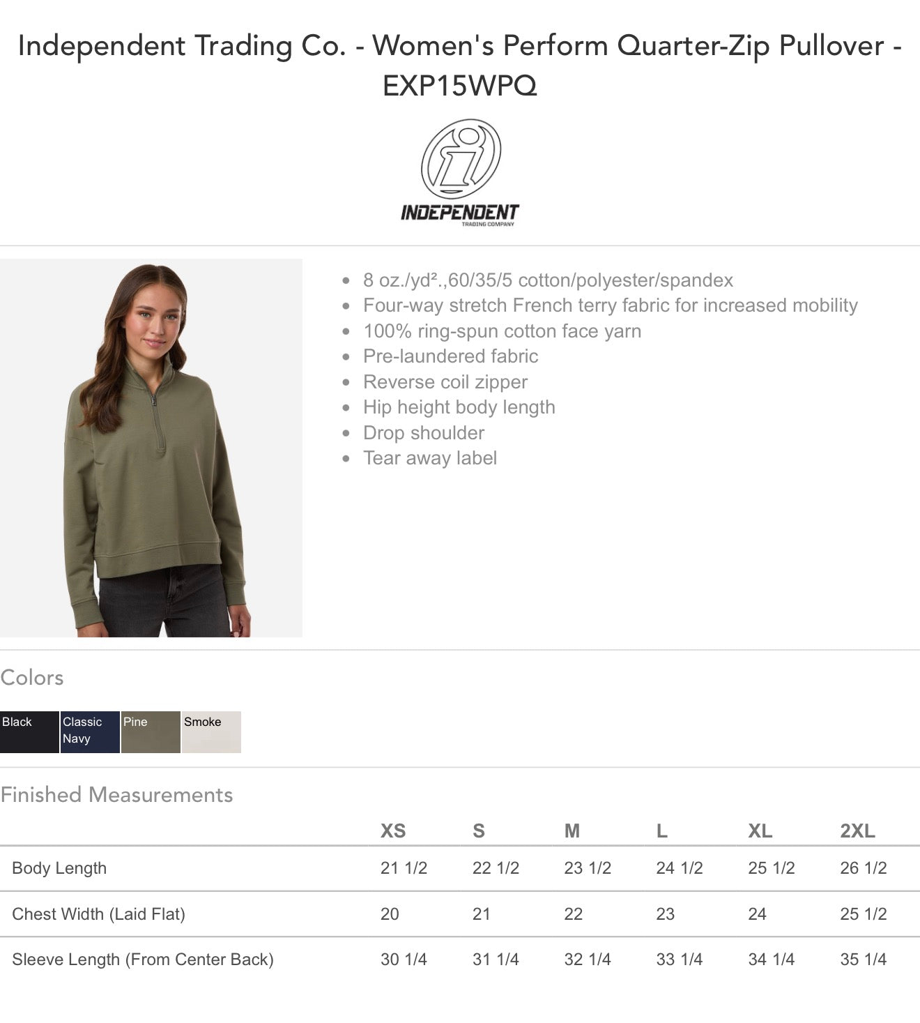 Womens 1/4 Zip
