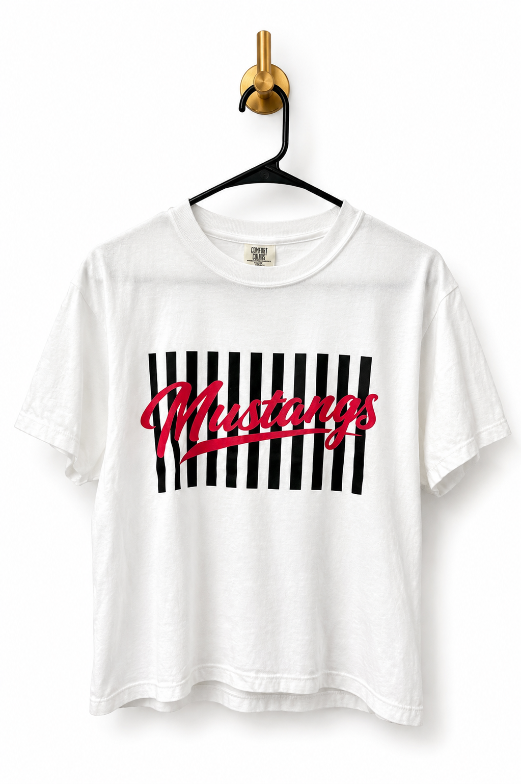 White Mustangs Stripe Design