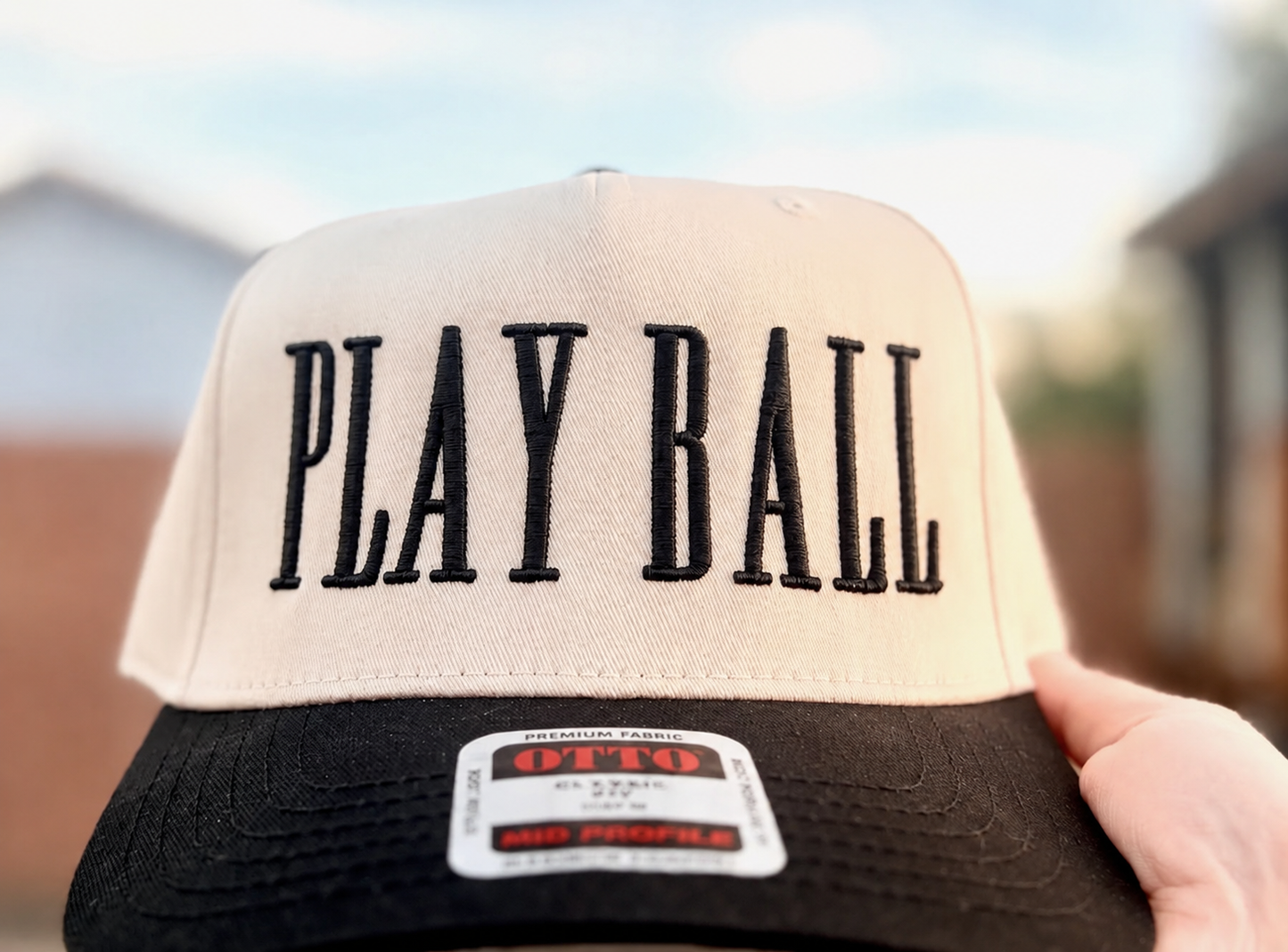 Play Ball Embroidered Baseball Trucker Hat, Game Day Hat