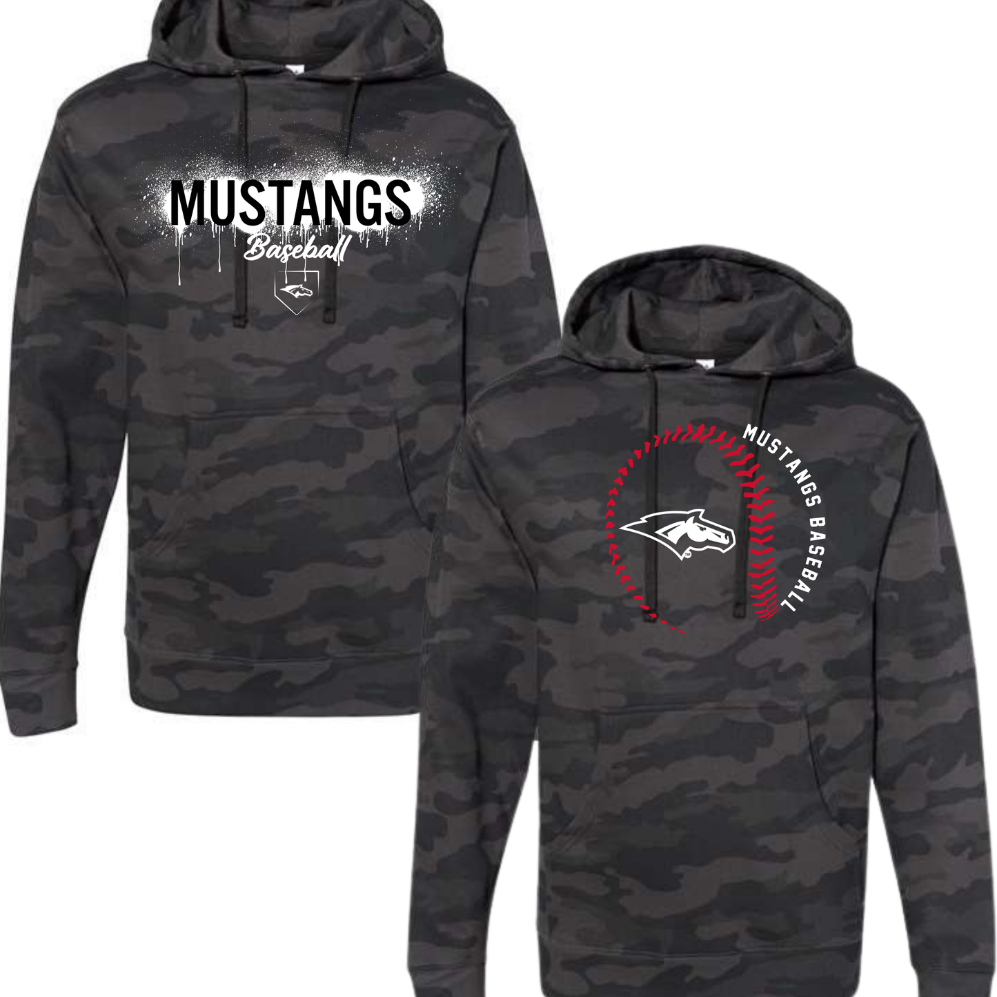 Camo Baseball Hoodie (Adult & Youth)