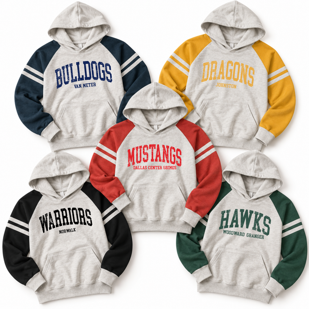 Custom Varsity Colorblock Hoodie