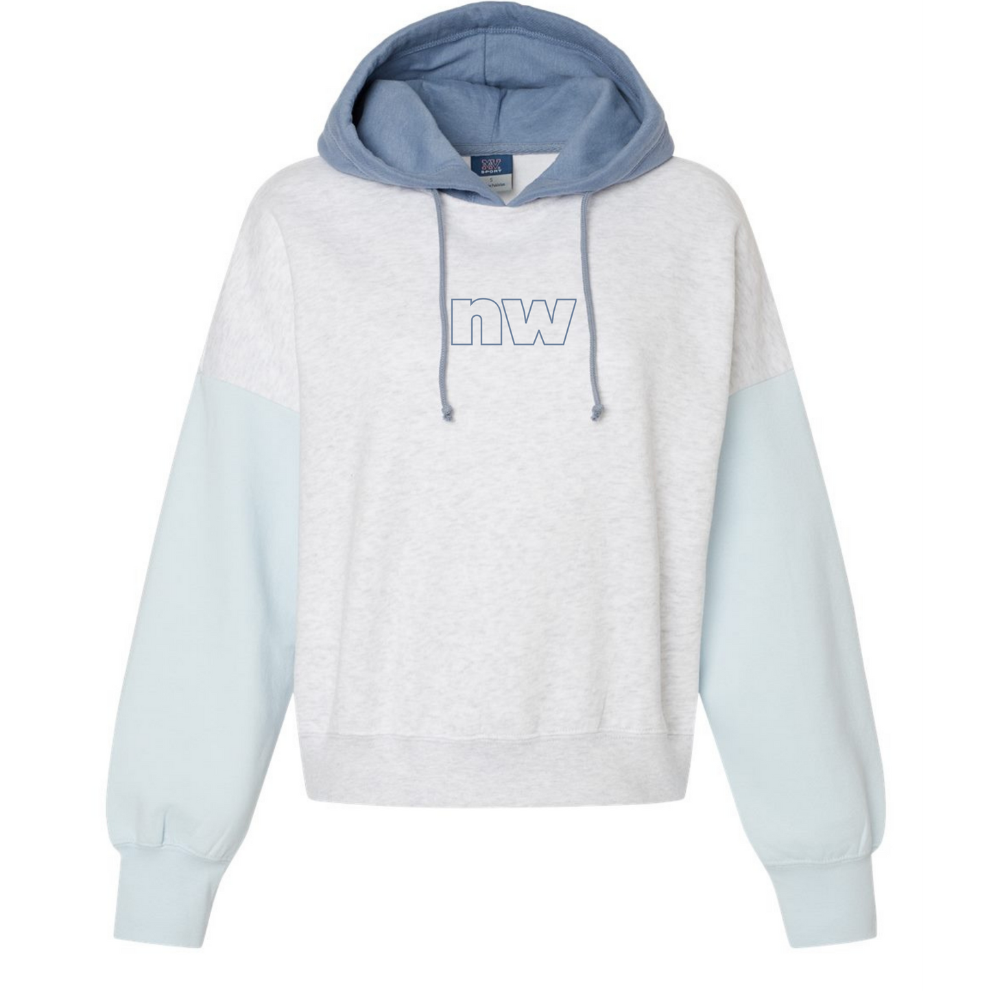 Color Block Crop Hoodie CUSTOM