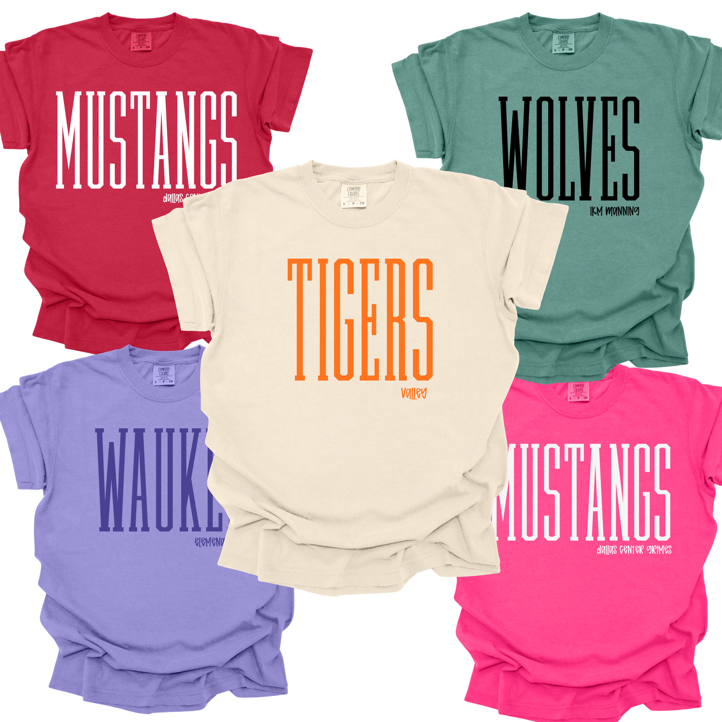 Custom Mascot Tee (Comfort Colors)