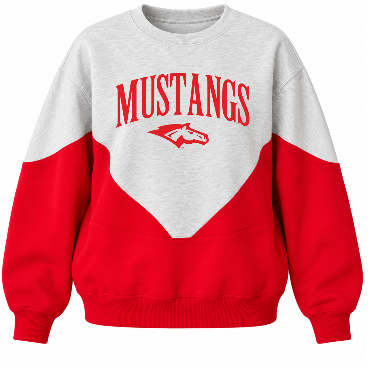 Mustangs Color Block Crew