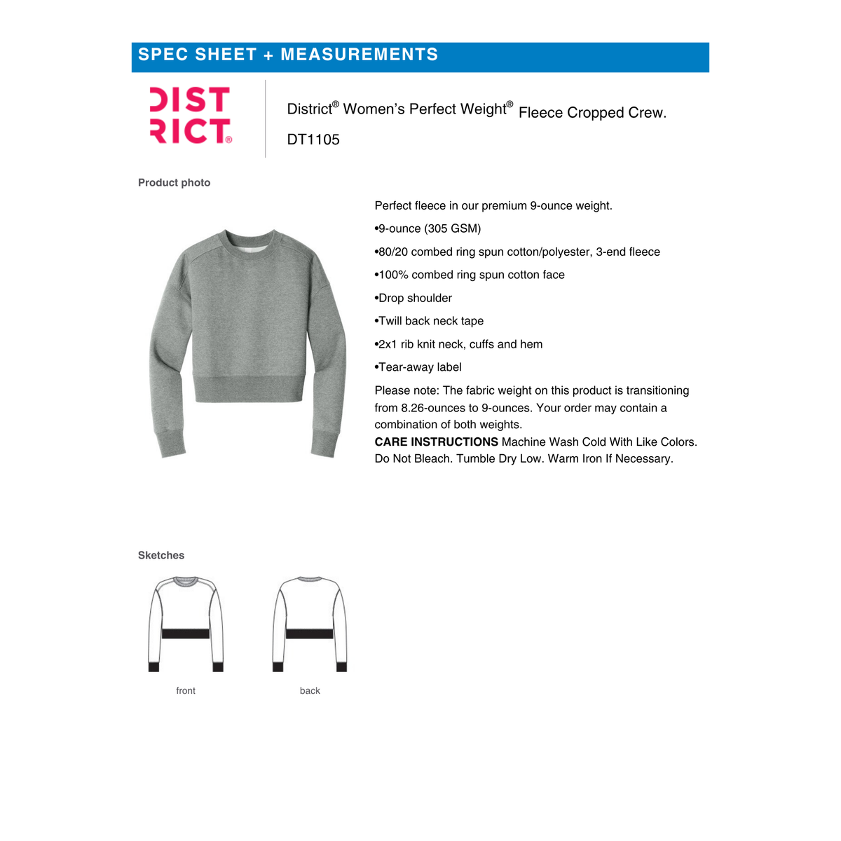 DCG Mustangs Cropped Crewneck