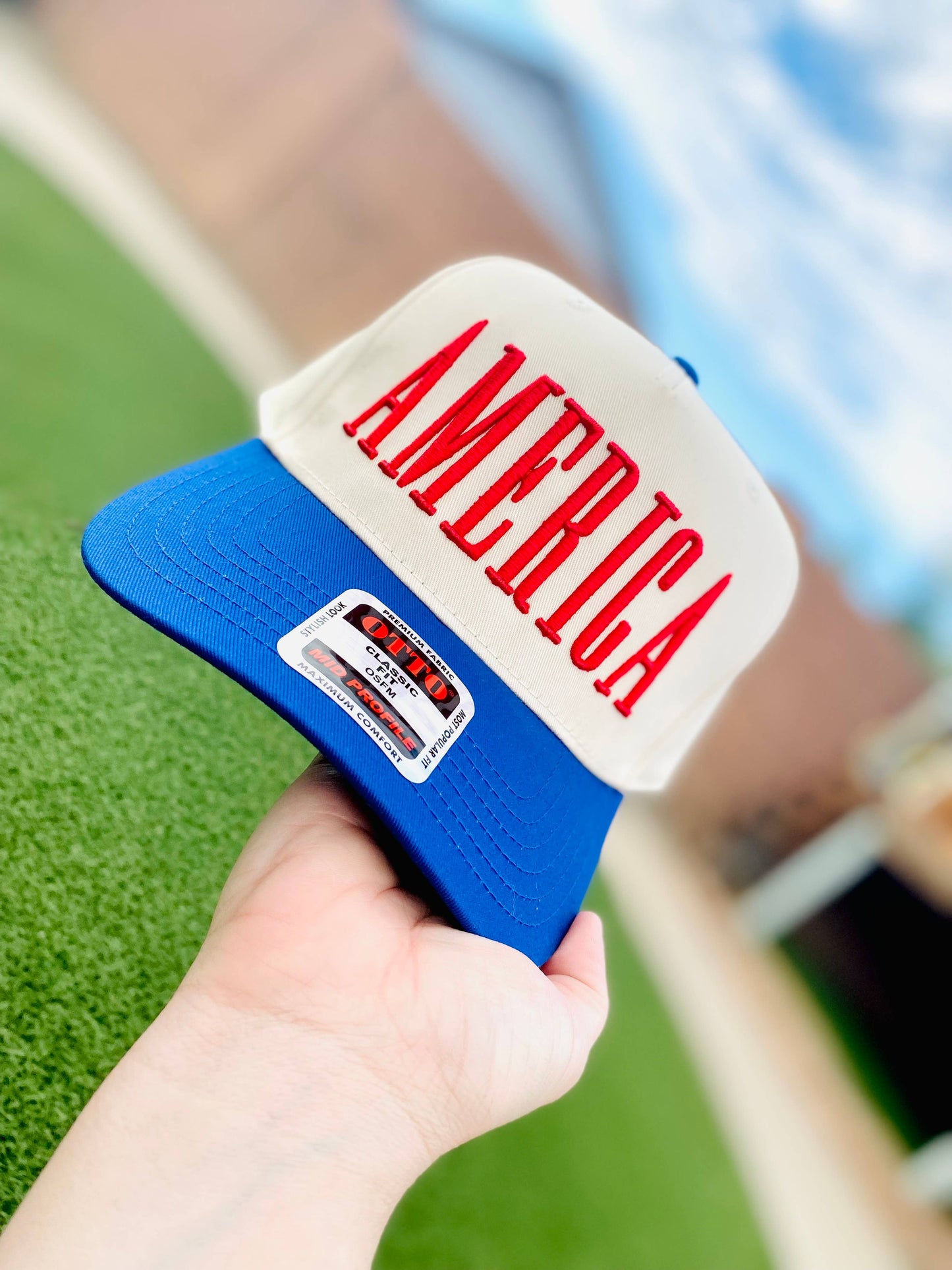 America 3D Puff Patriotic Trucker Hat