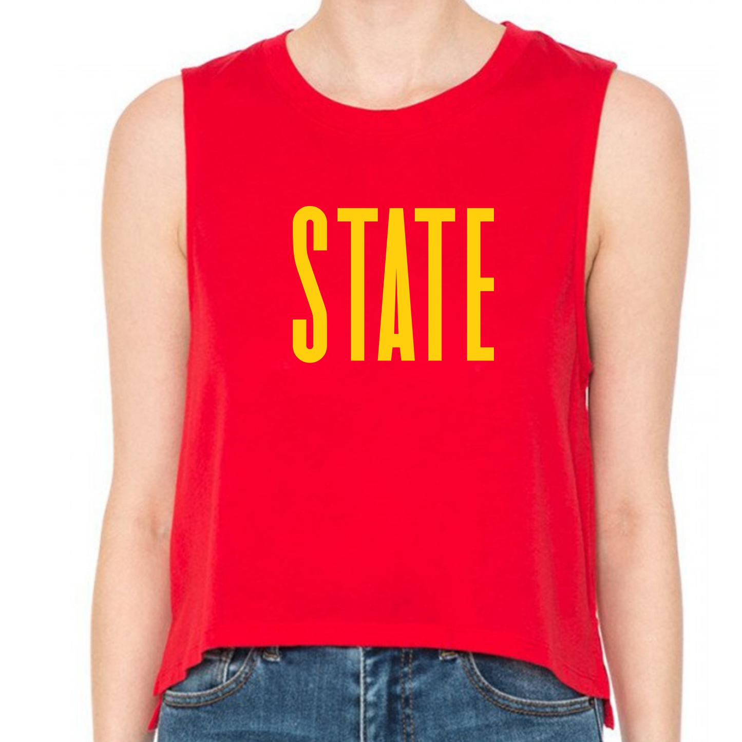 RED Cropped Tank - CUSTOM