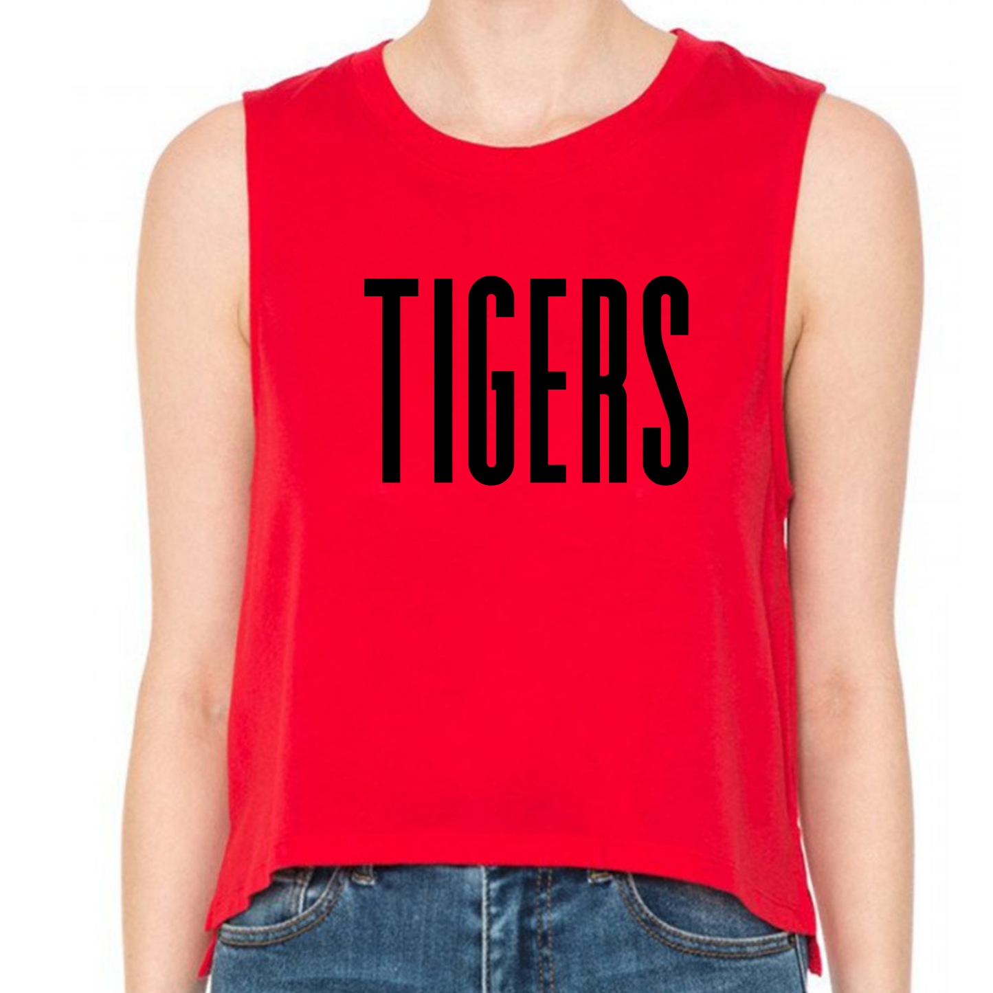 RED Cropped Tank - CUSTOM