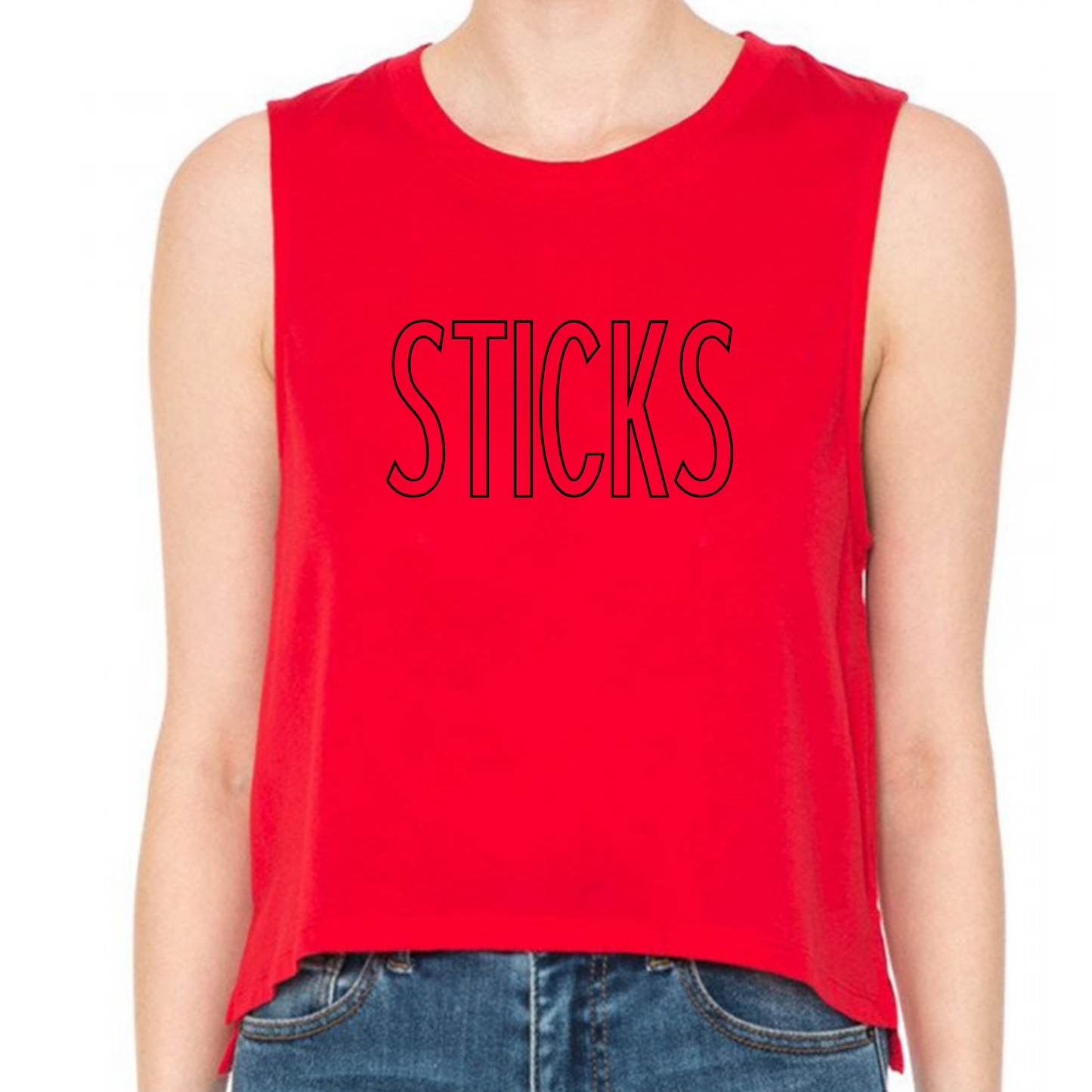 RED Cropped Tank - CUSTOM