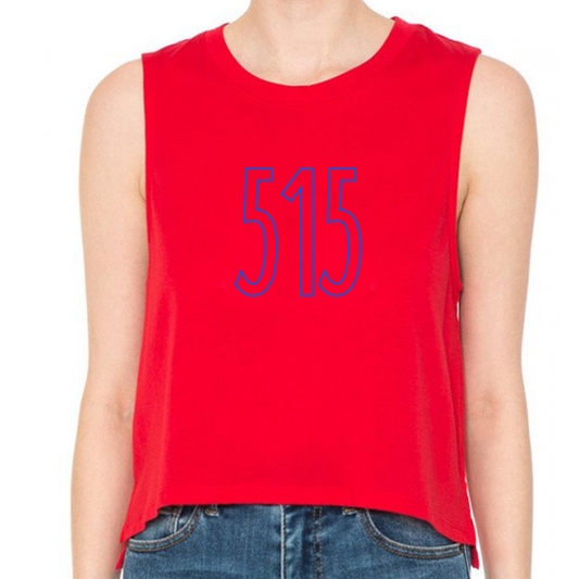 RED Cropped Tank - CUSTOM