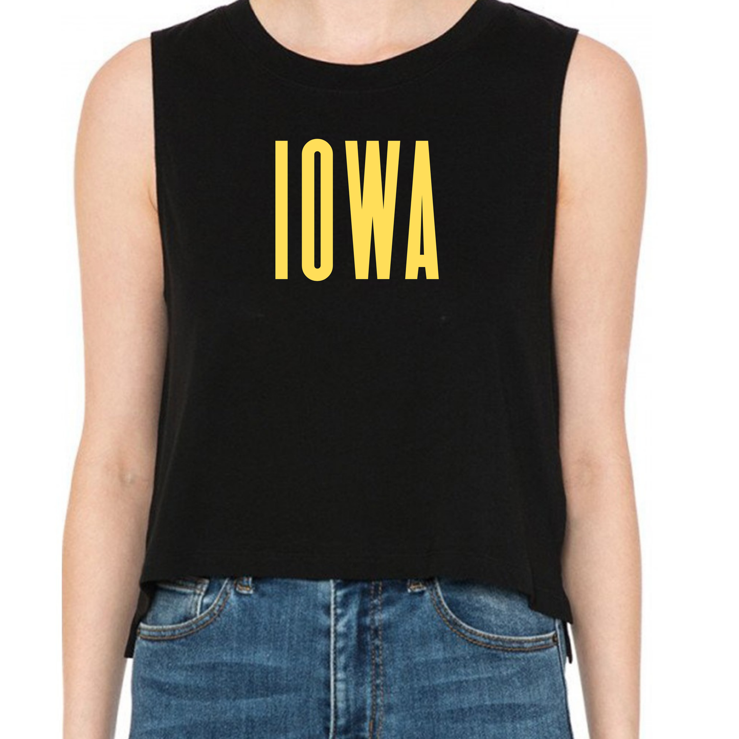 BLACK Cropped Tank - CUSTOM