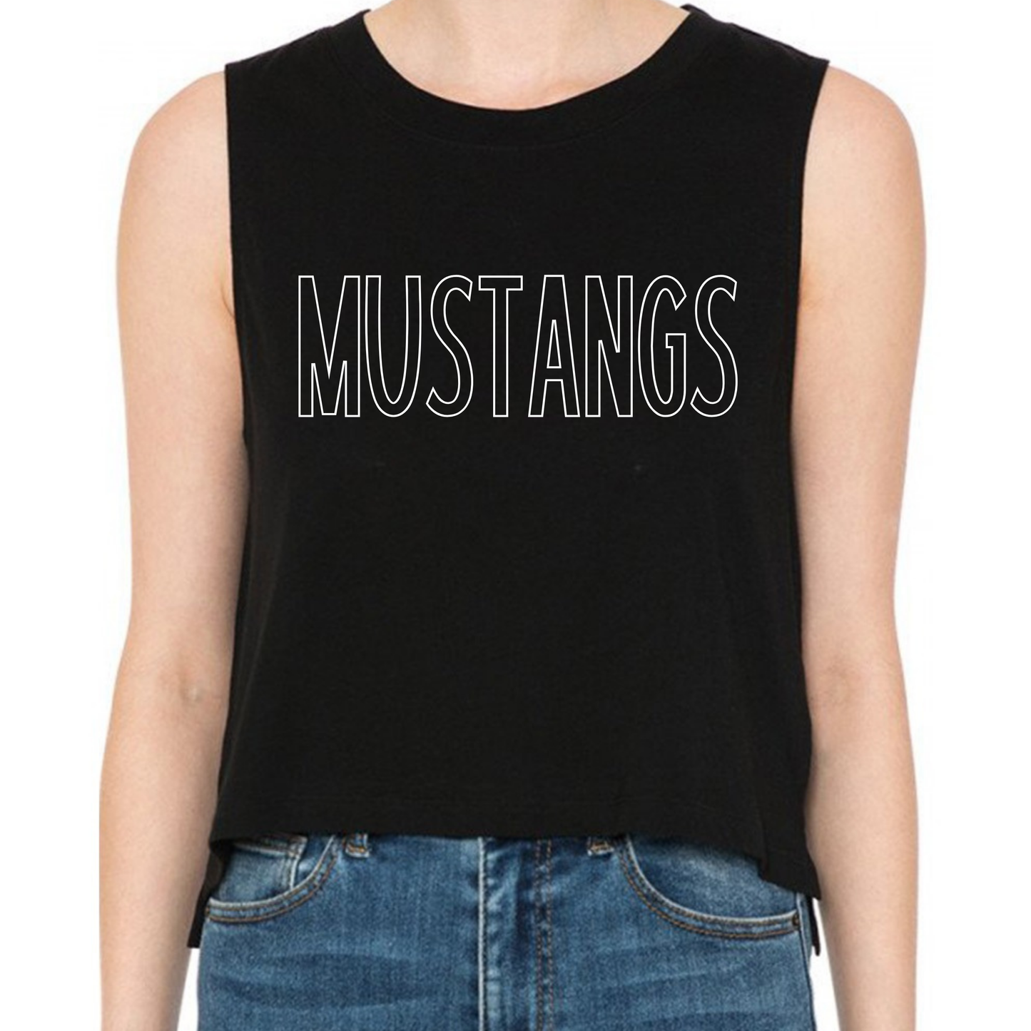 BLACK Cropped Tank - CUSTOM