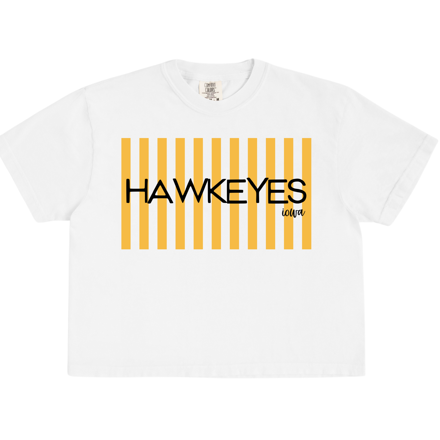 size MEDIUM white mom crop