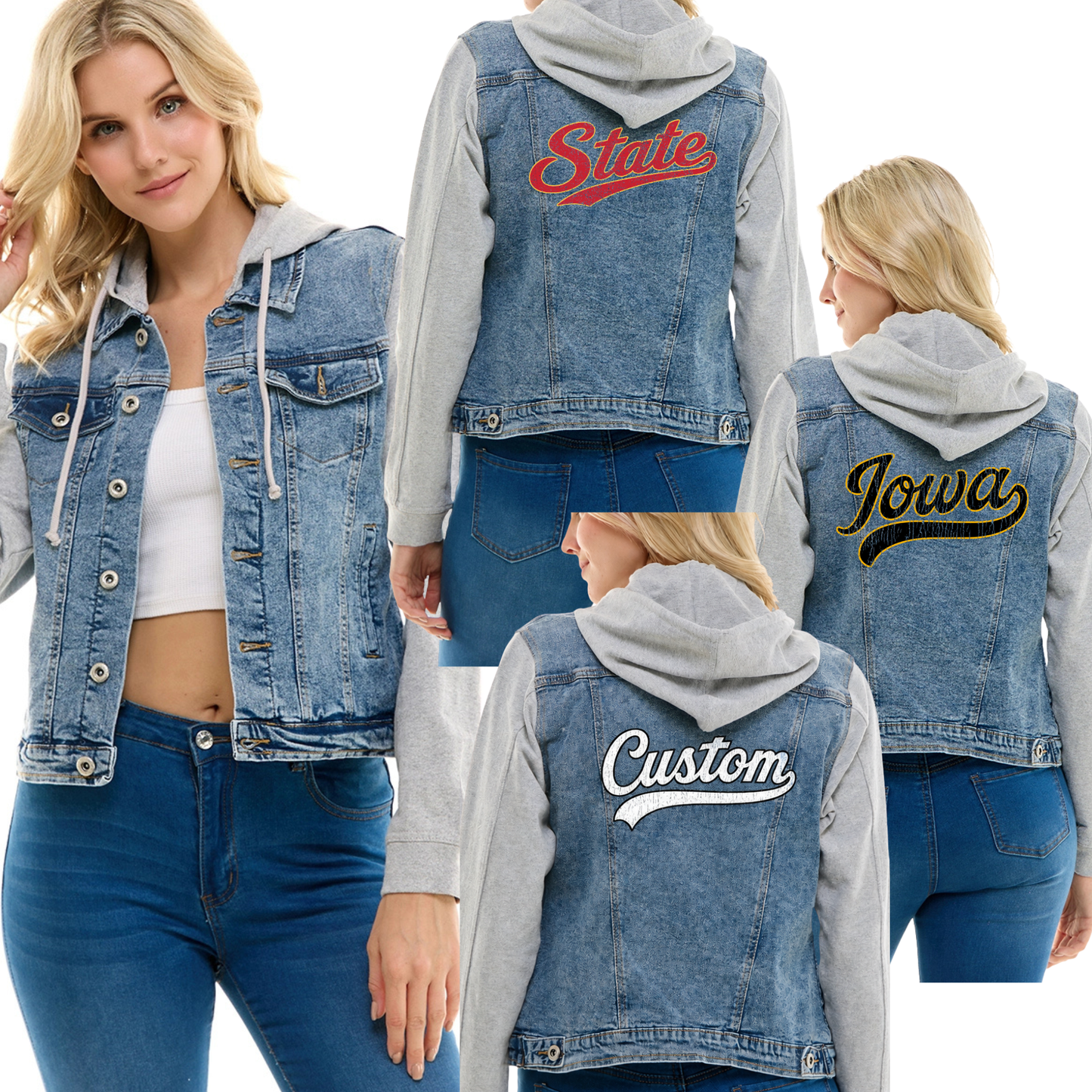 Custom Hooded Denim Jacket