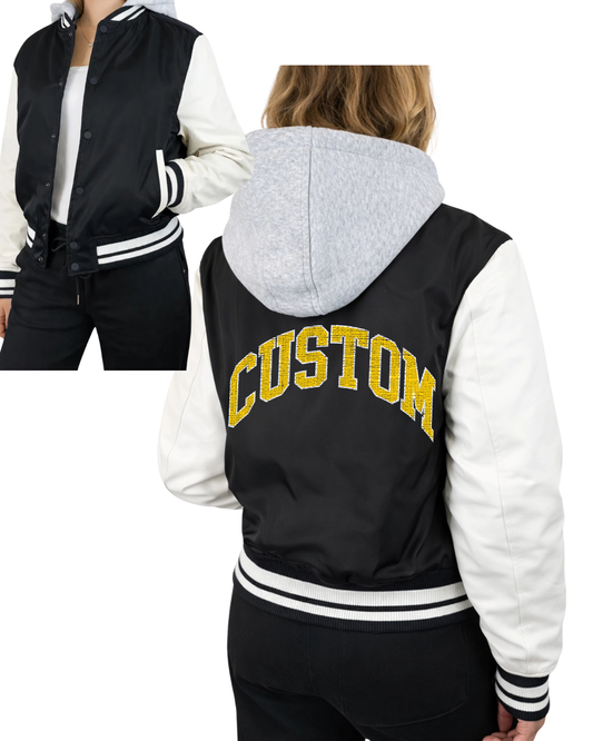 CUSTOM Black Varsity Jacket