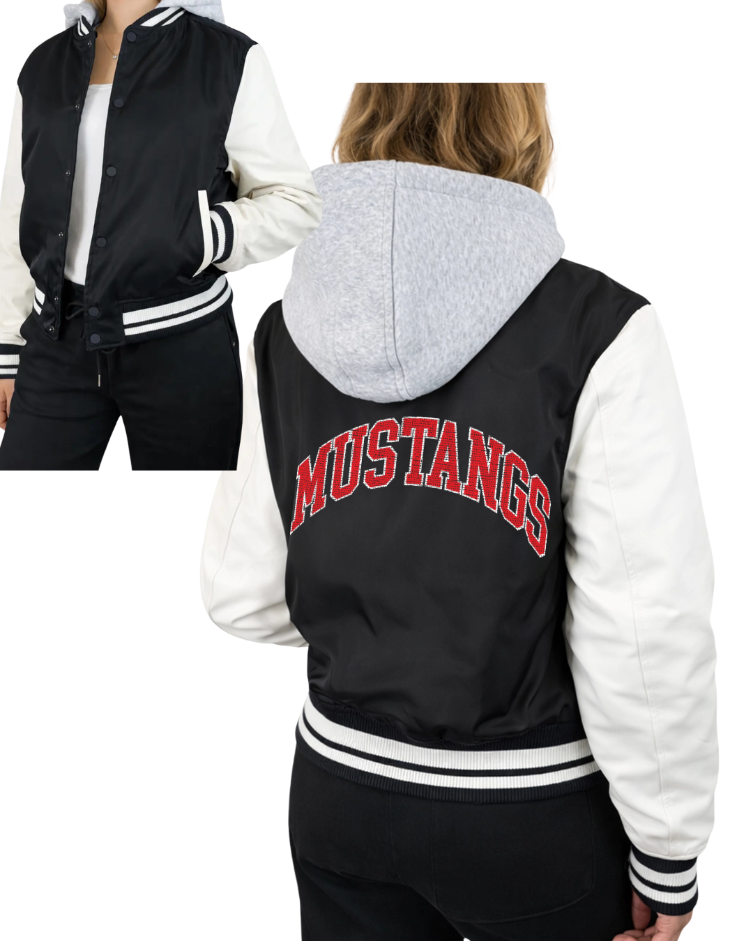 CUSTOM Black Varsity Jacket