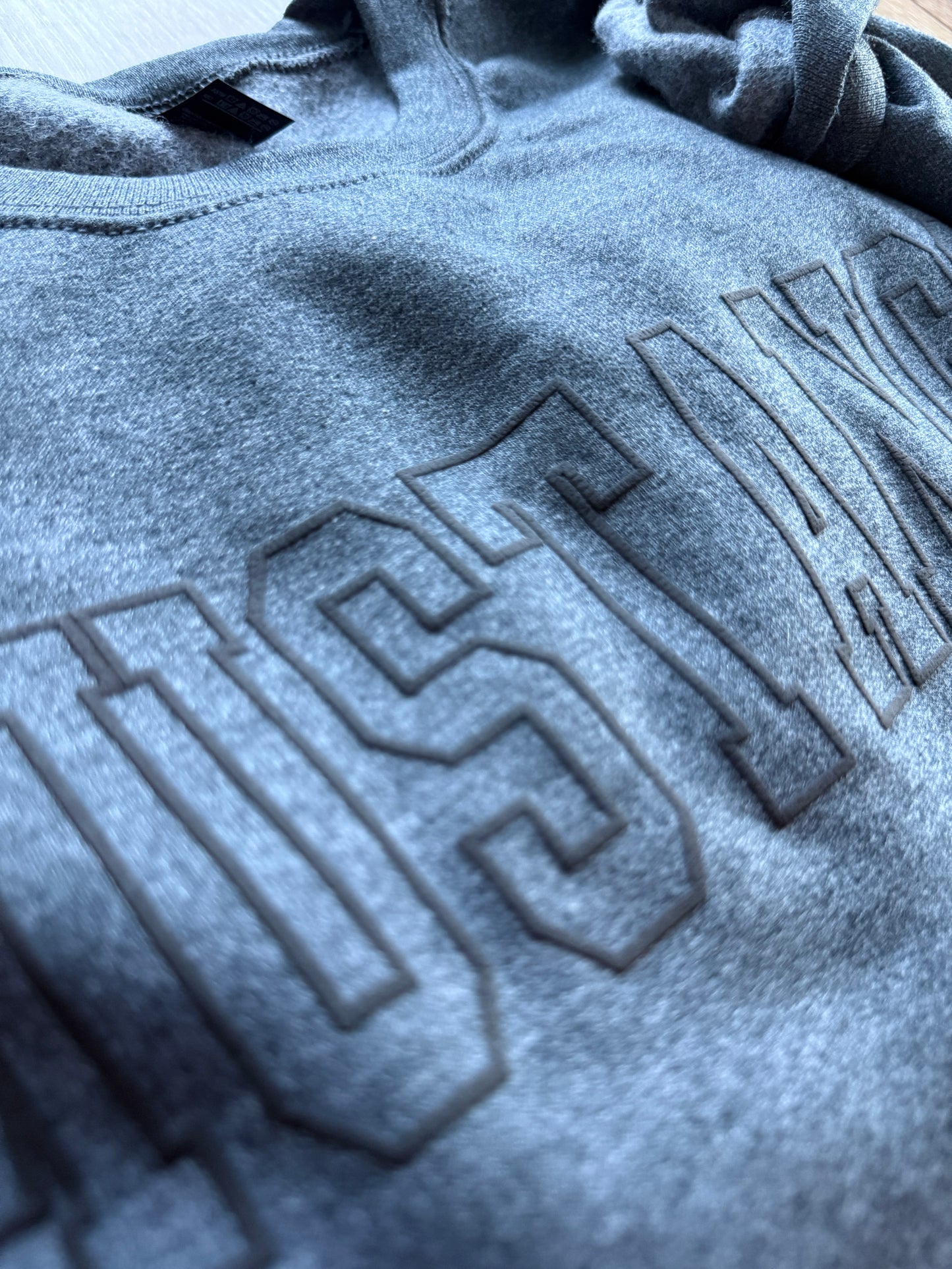 custom puff crewneck