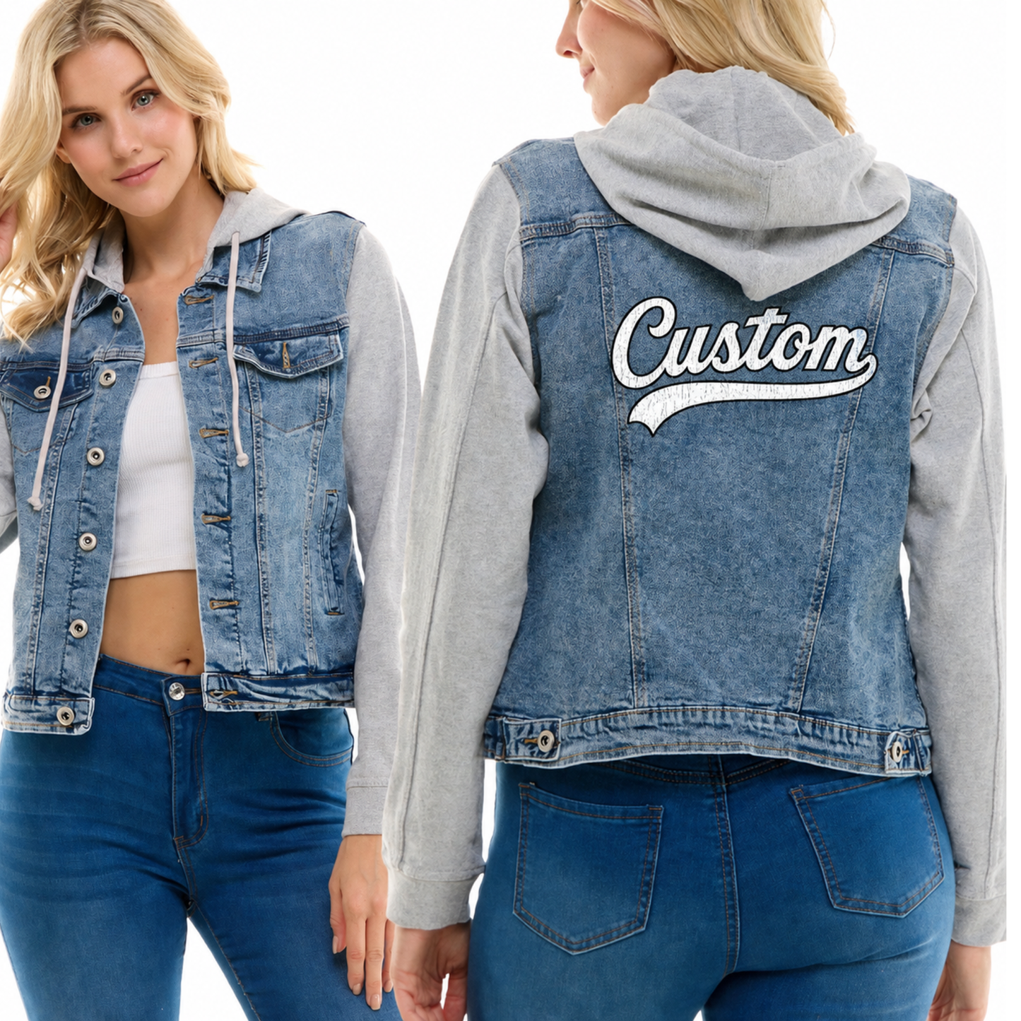 Custom Hooded Denim Jacket