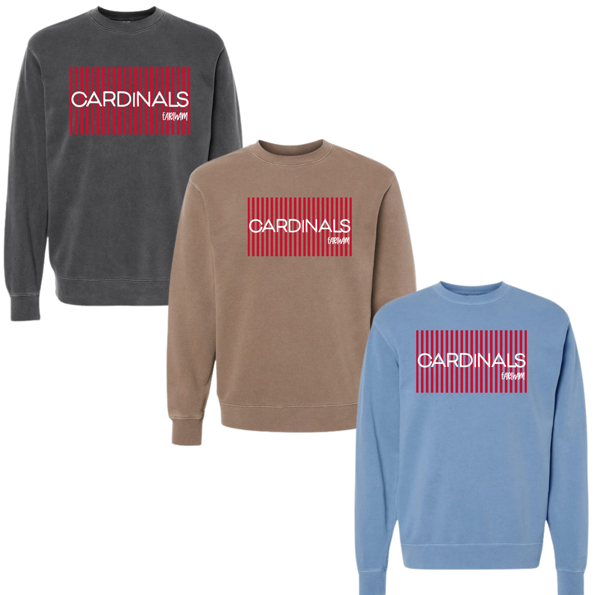 Cardinals Stripe Crewnecks