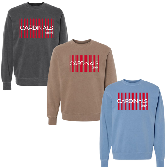 Cardinals Stripe Crewnecks