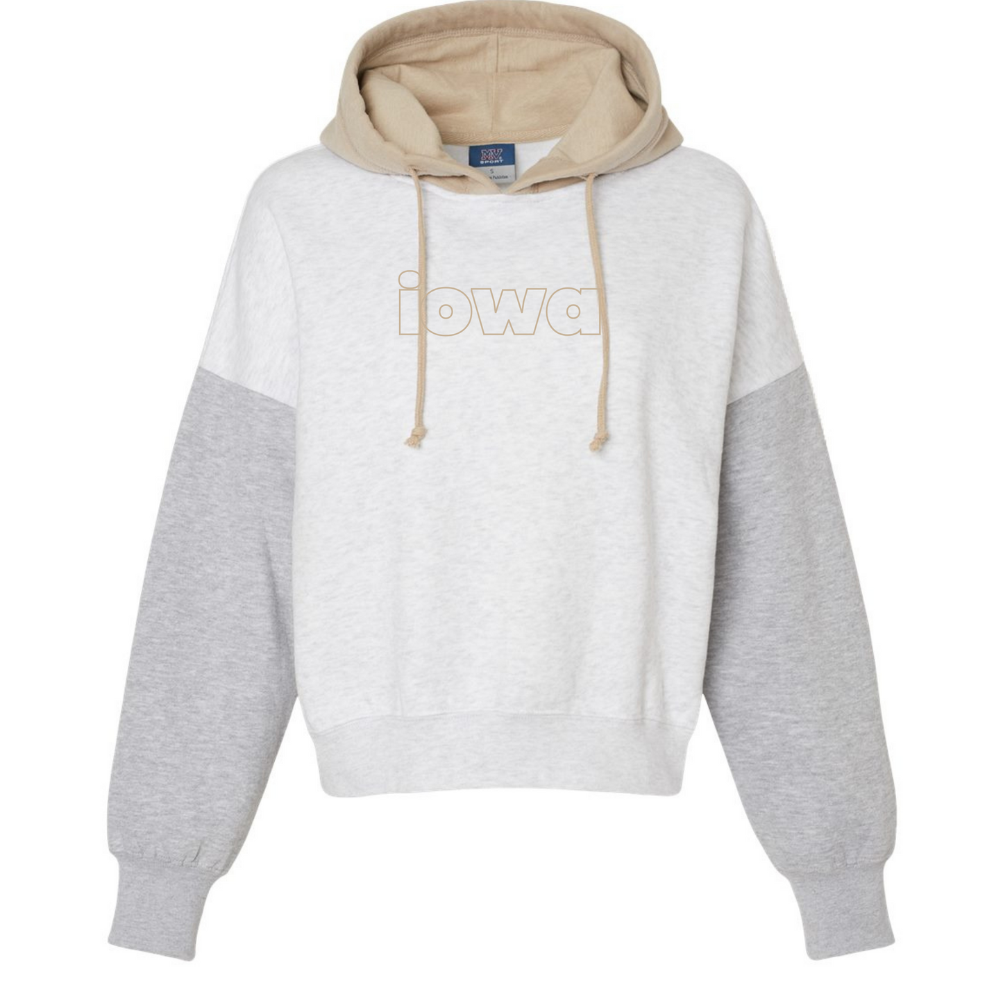 Color Block Crop Hoodie CUSTOM
