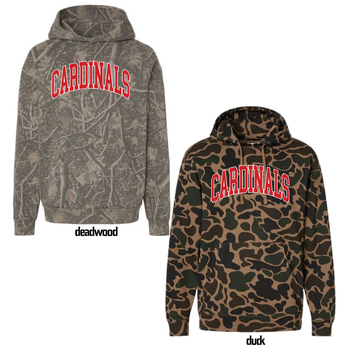 Cardinals Camo YOUTH Hoodies