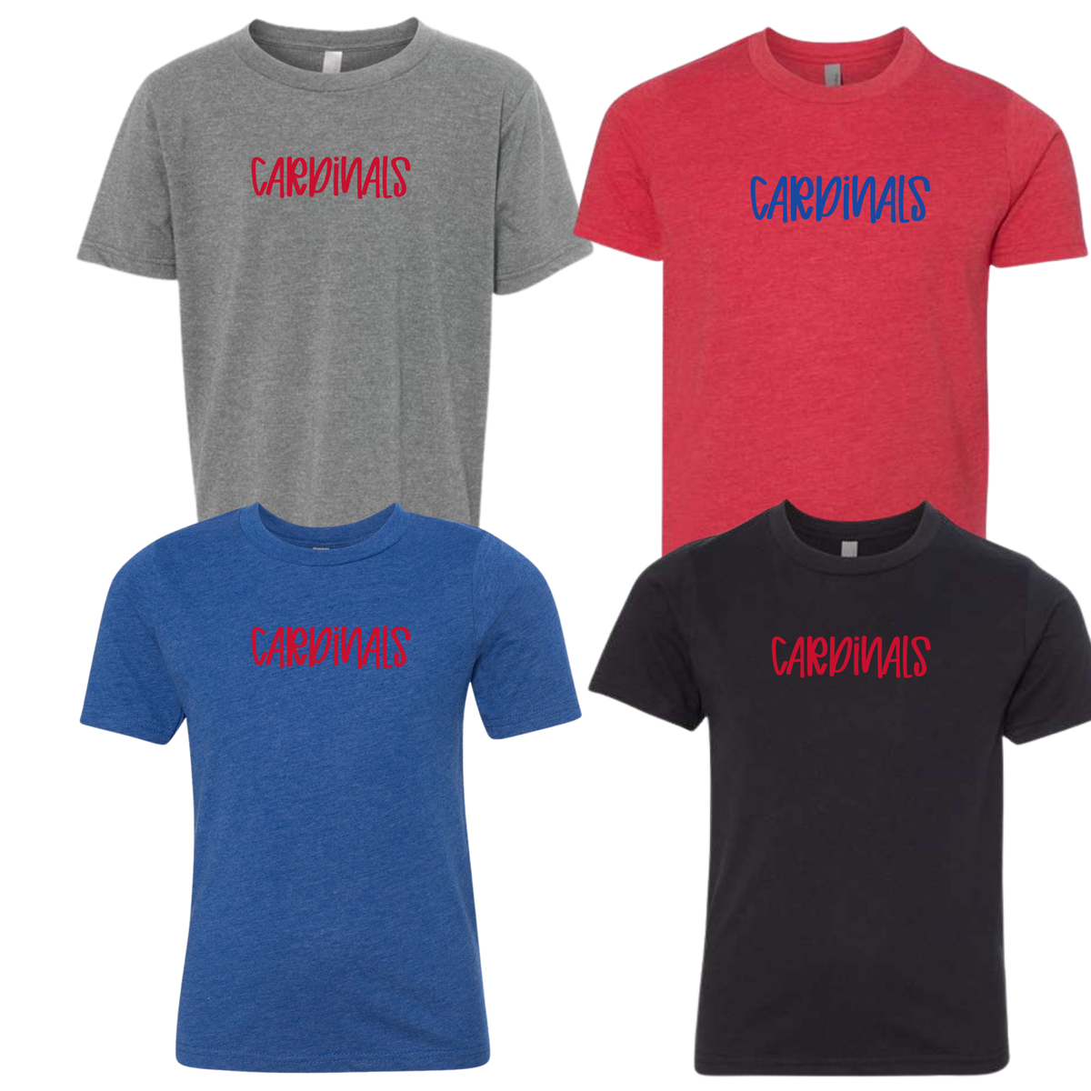 Cardinals handwriting  YOUTH Tees