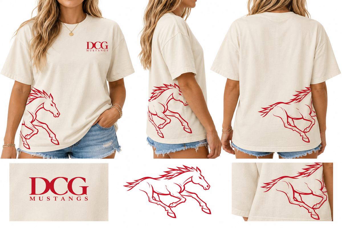 Mustang Side Print T-shirts
