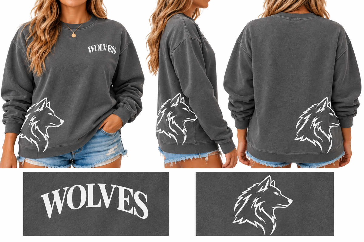 CUSTOM Side Print Crewneck