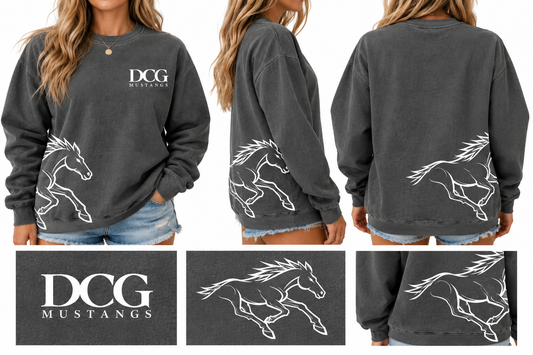 Mustang Side Print Crewneck