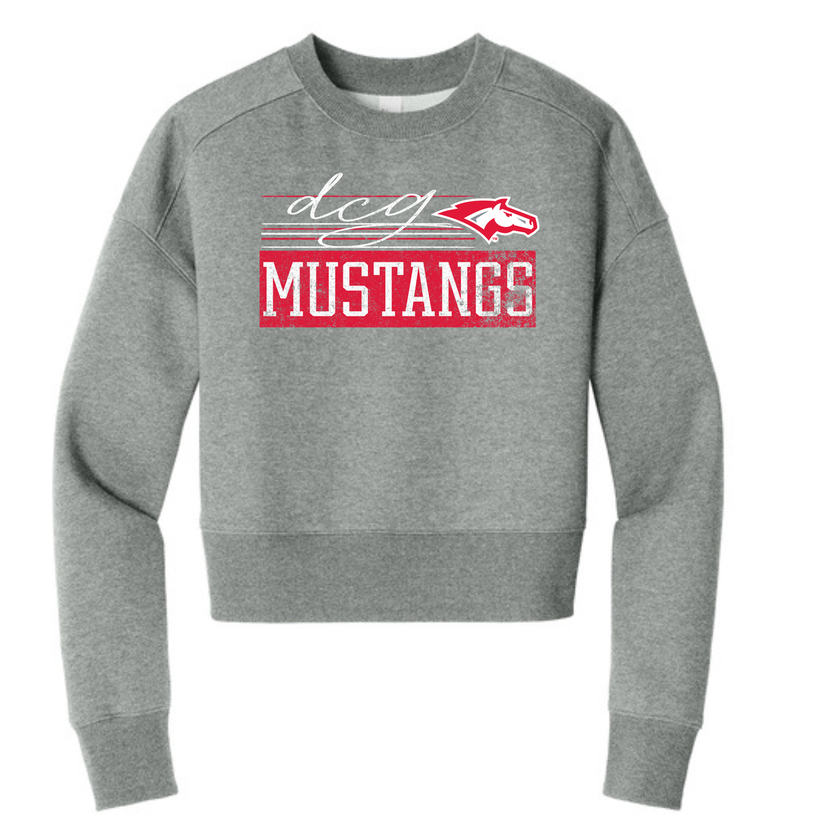 DCG Mustangs Cropped Crewneck
