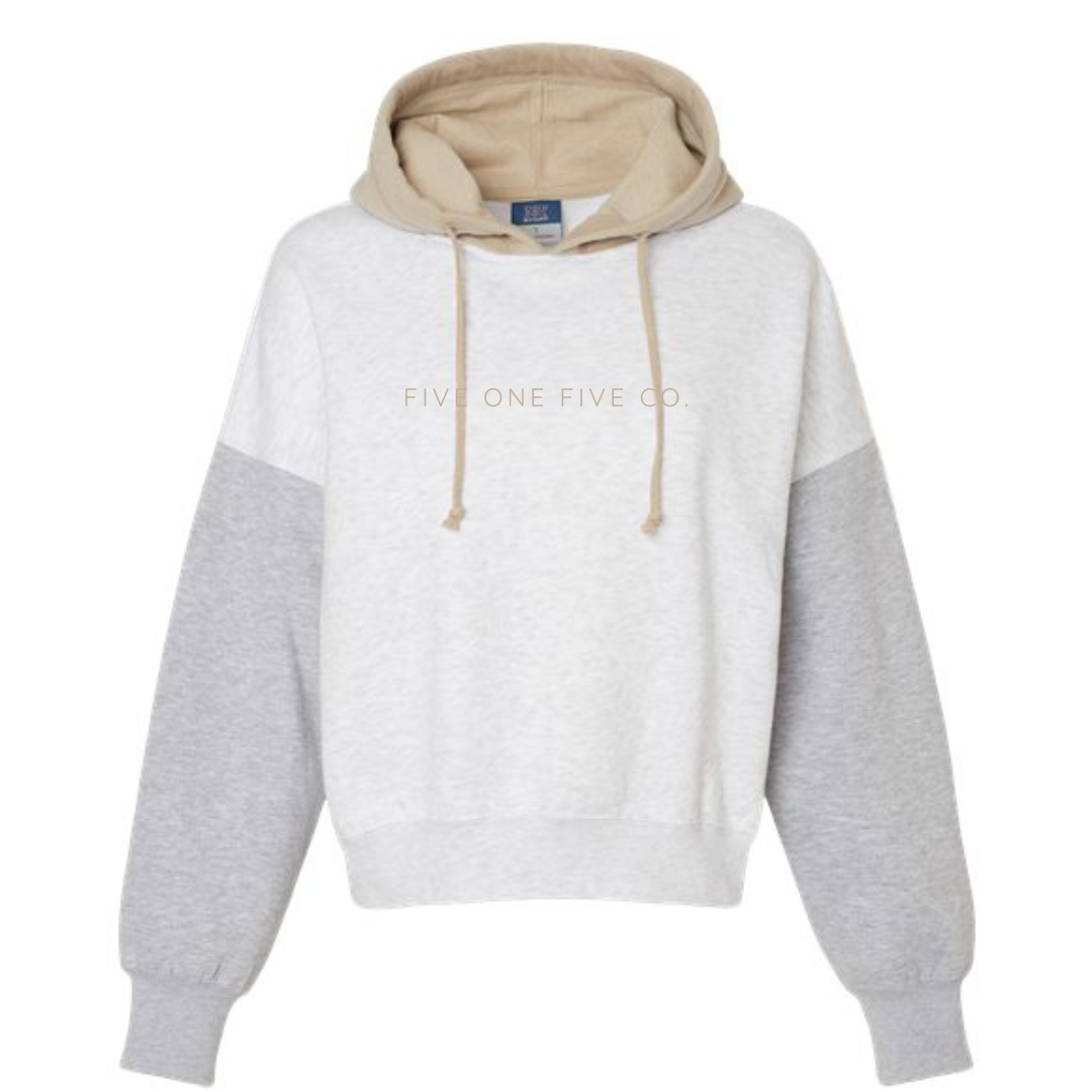 five one five co. color block hoodie