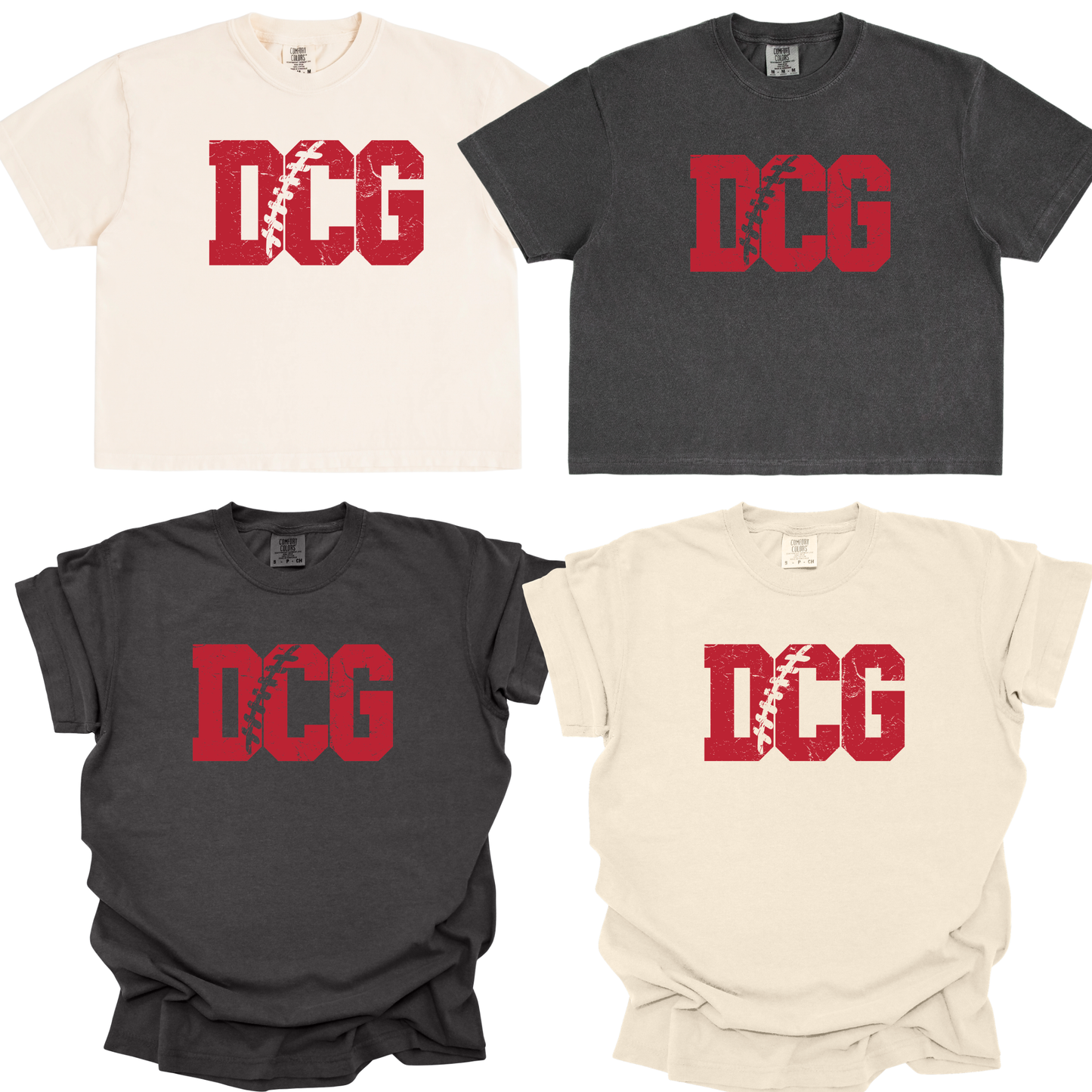 DCG Football Crop or Tee - Comfort Colors