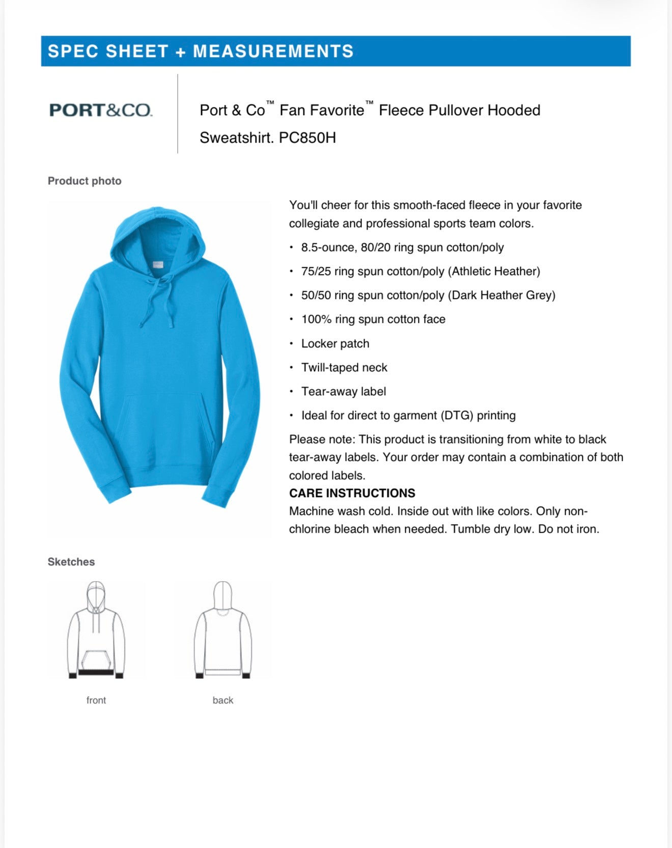 Port & Co Hoodie Adult & Youth