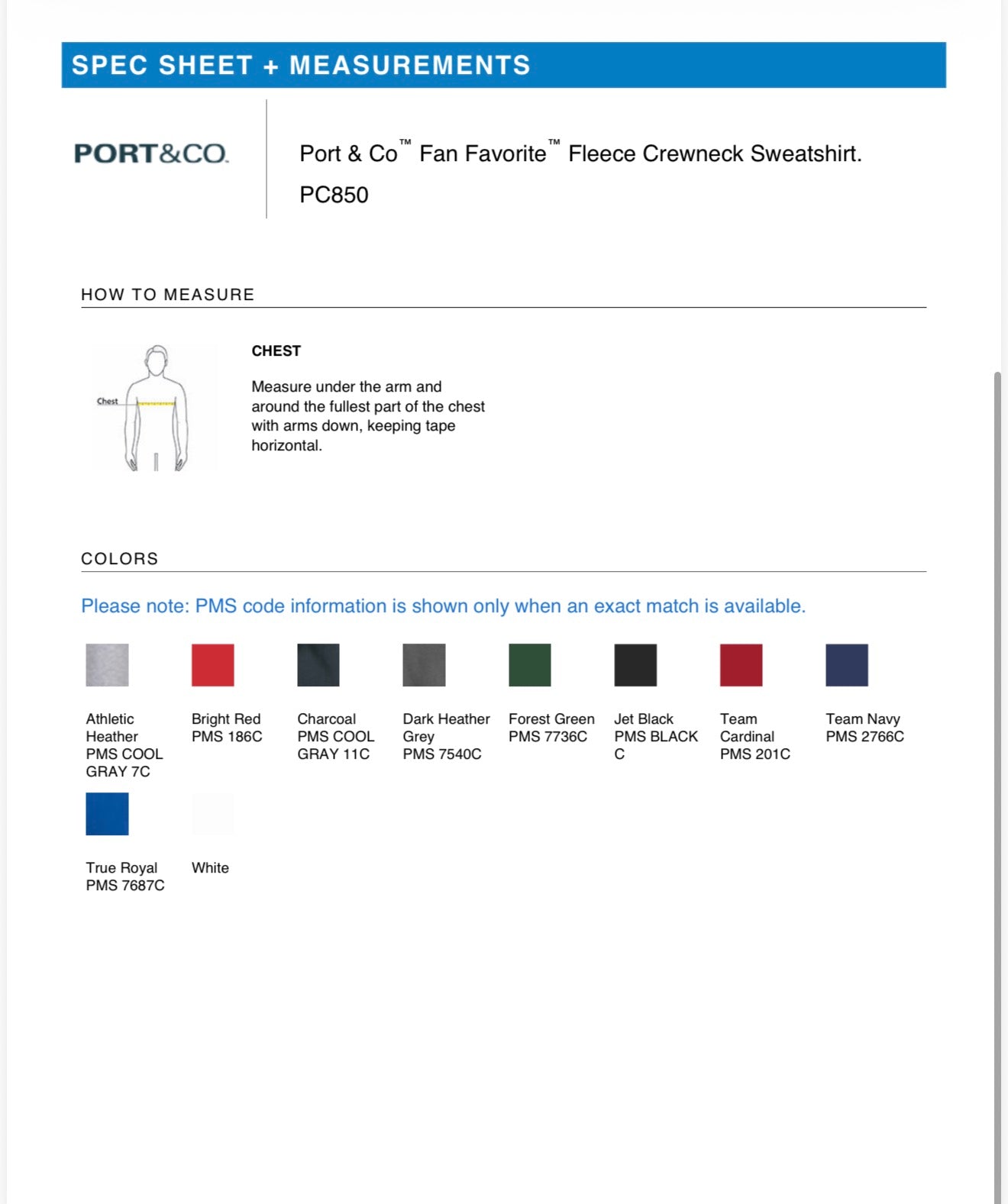 Port & Co Crewneck Adult & Youth