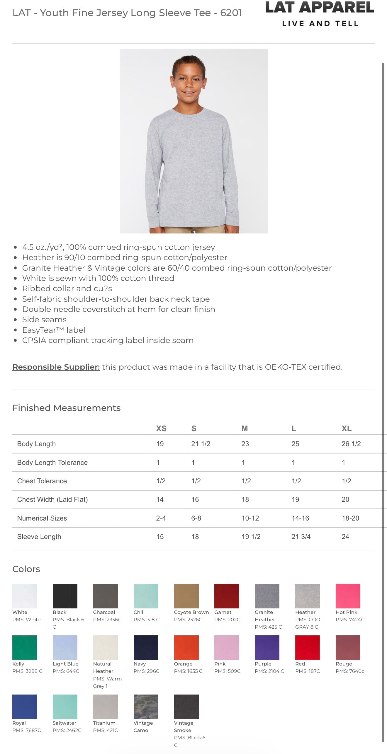 YOUTH CUSTOM Script Long Sleeve T-shirt