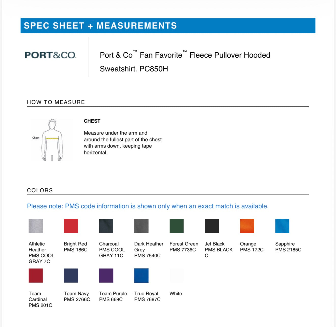 Port & Co Hoodie Adult & Youth