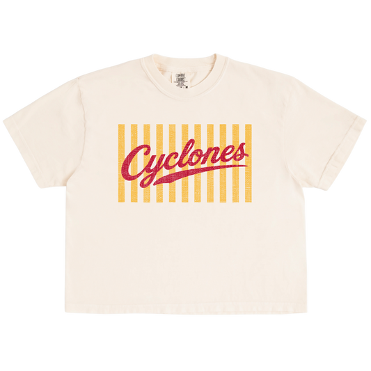 Ivory or Butter Mom Crop ❤️💛🖤