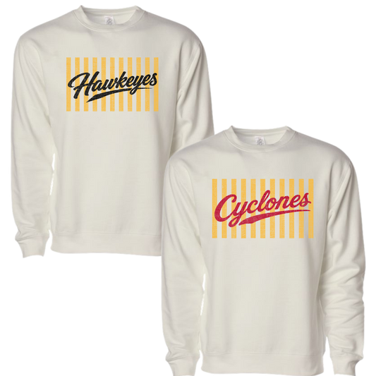Ivory Crewneck ❤️💛🖤