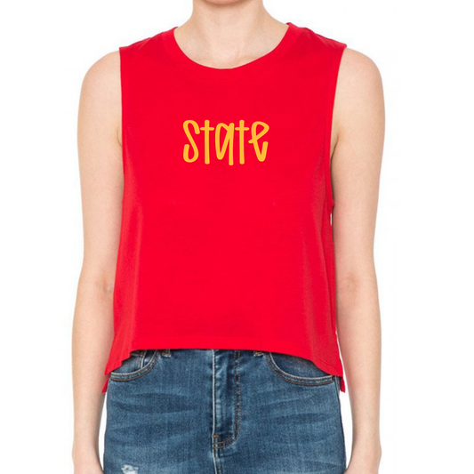 Red Cropped Tank