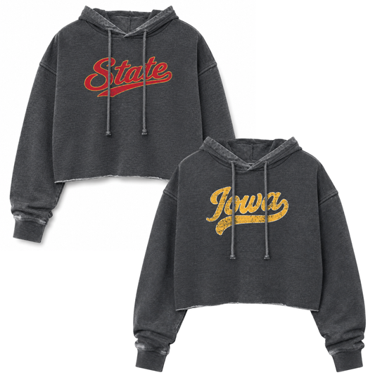 Chicka D Campus Hoodie - Mom Crop