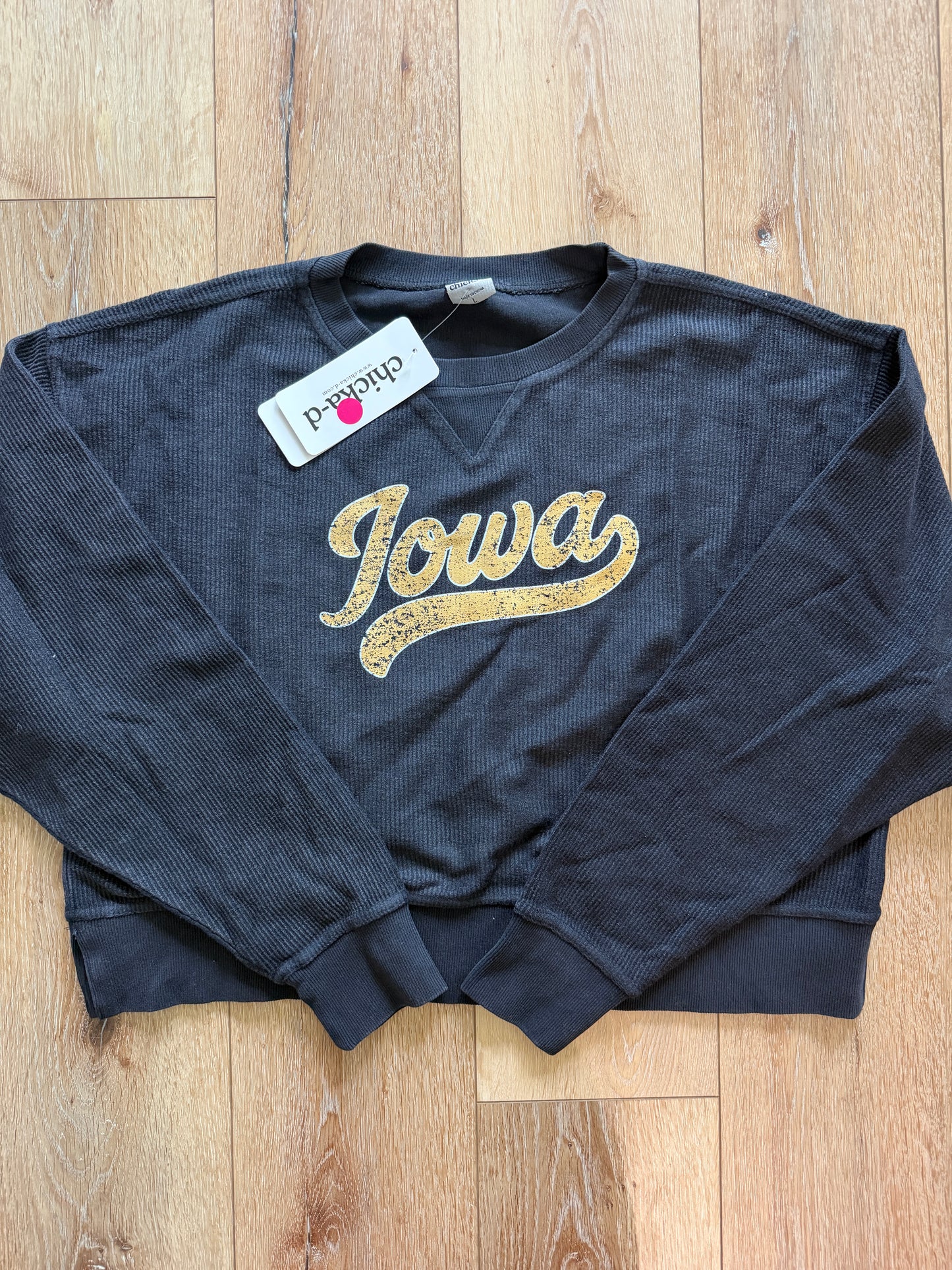 Chicka D Cropped Corded Crew