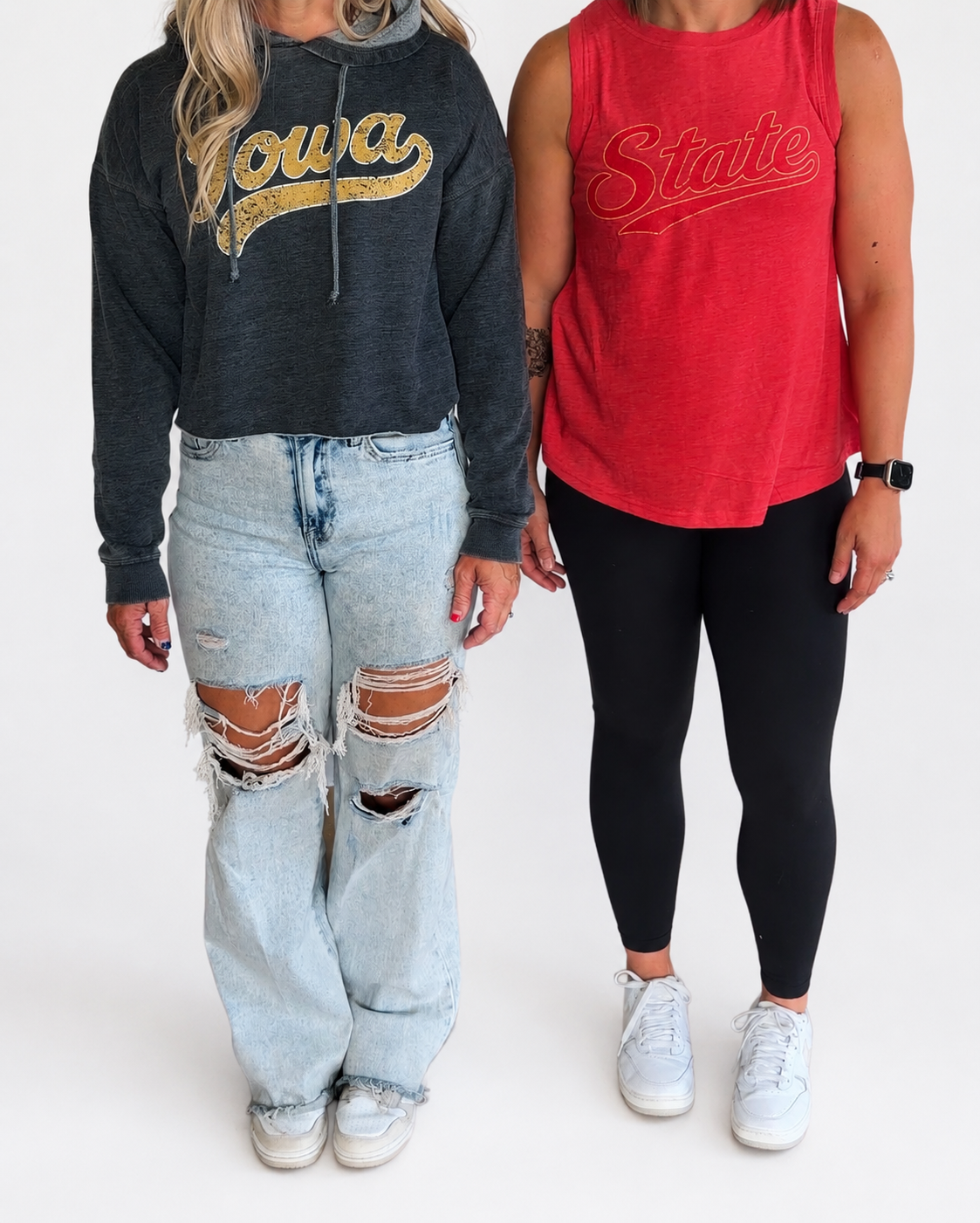 Chicka D Campus Hoodie - Mom Crop