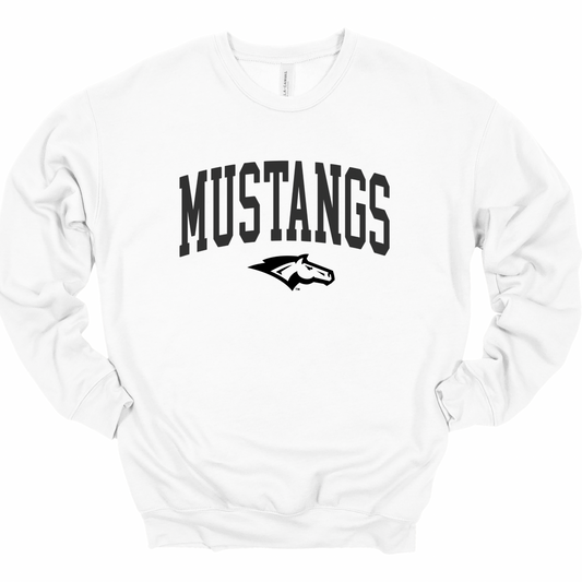 Black and White Mustangs