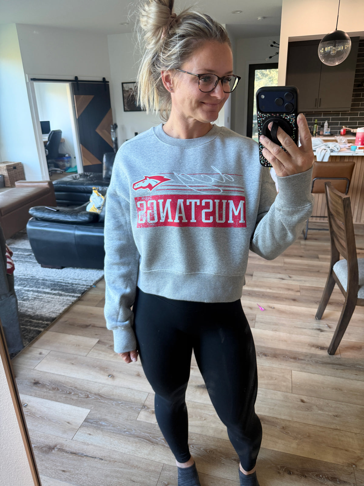 DCG Mustangs Cropped Crewneck