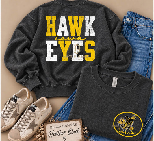 Collegiate Front/ Back Crewneck